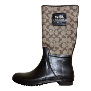 Coach Tall Paige Heritage Rain Boots